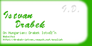 istvan drabek business card
